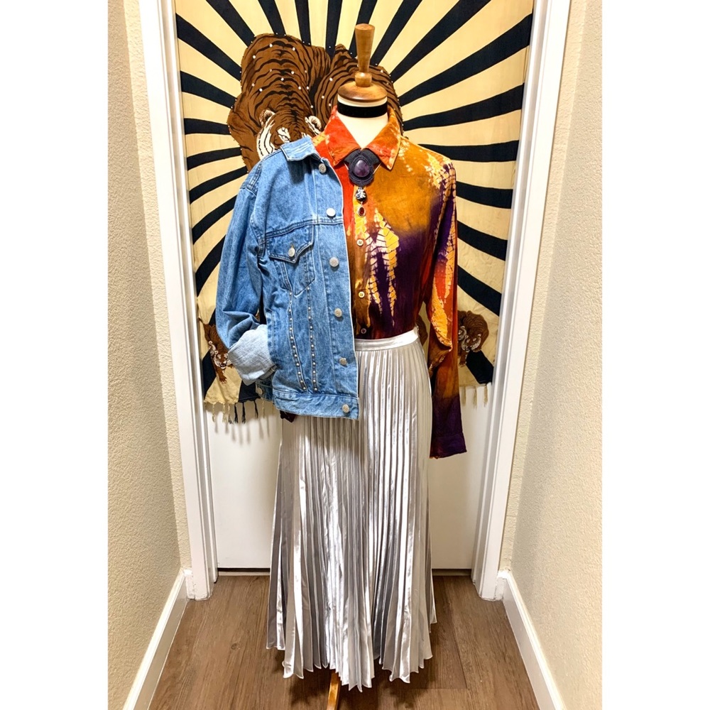 🌈 Stylish tie dye button shirt - Picture 6 of 8